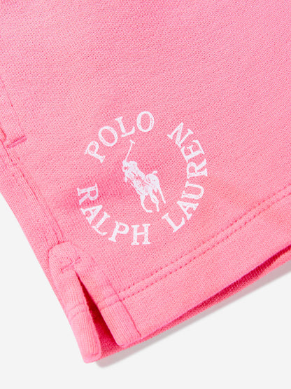 Ralph Lauren 女童粉色徽标短裤