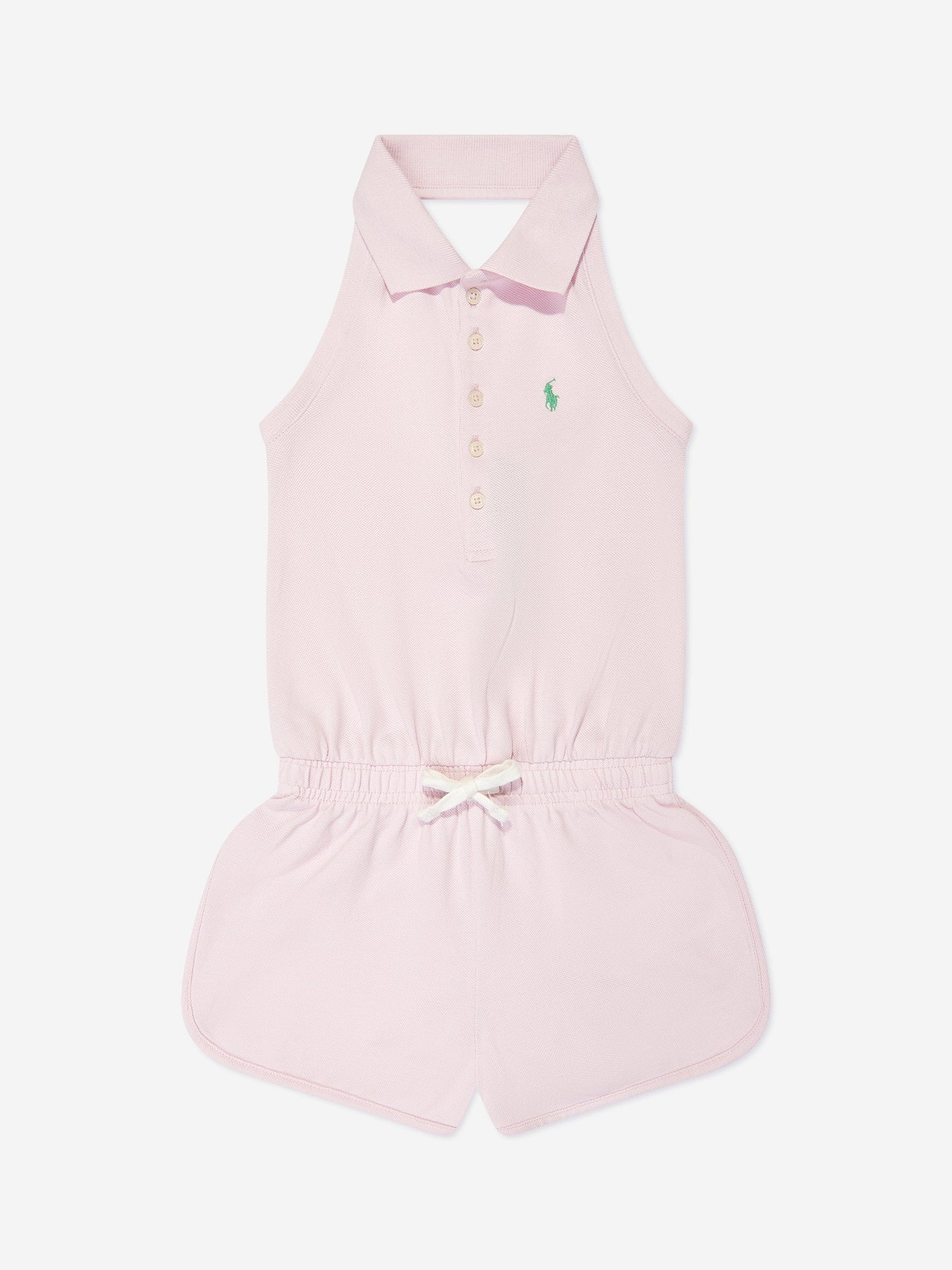 Ralph Lauren 女童粉色挂脖连身裤