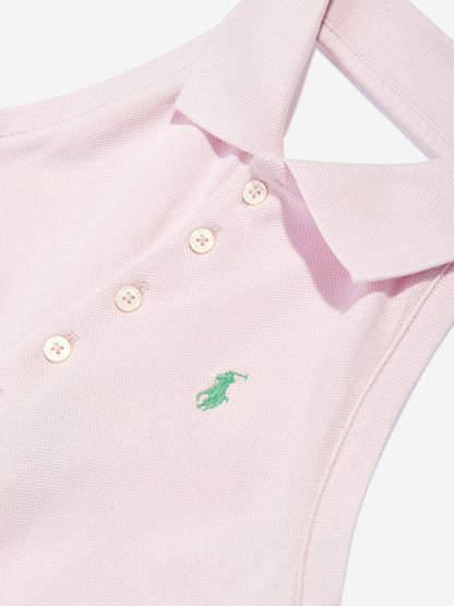 Ralph Lauren 女童粉色挂脖连身裤