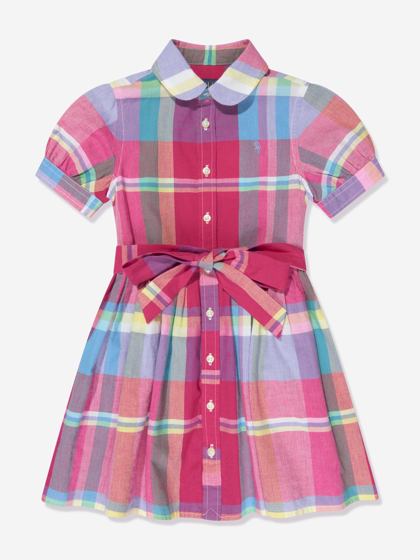 Ralph Lauren 女童红色格纹衬衫裙