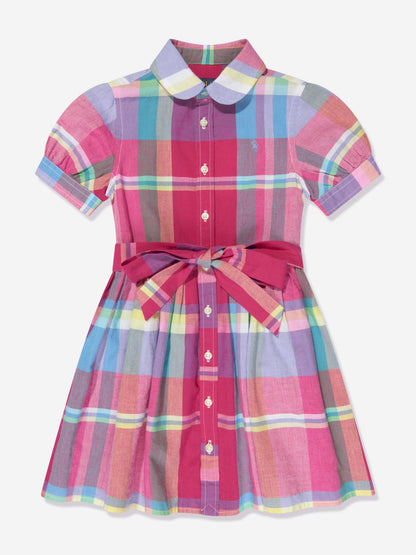 Ralph Lauren 女童红色格纹衬衫裙