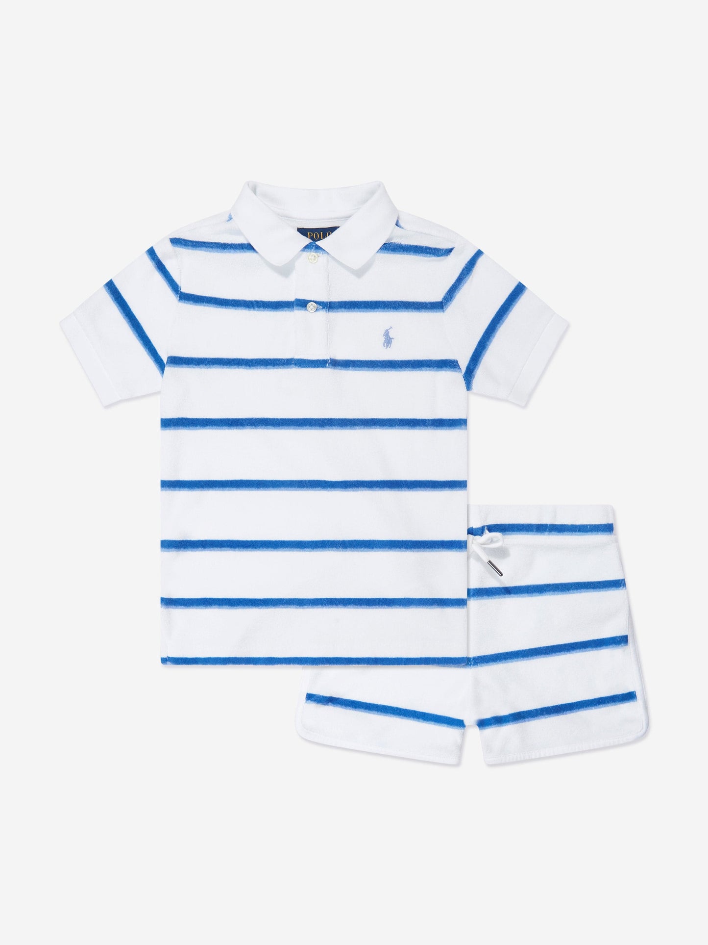 Ralph Lauren 男童蓝色条纹短裤套装