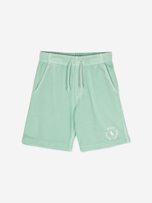Ralph Lauren 男童 Polo 徽标短裤（绿色）