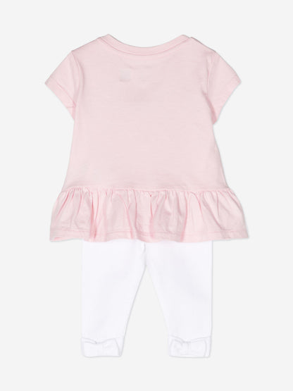 Ralph Lauren 女婴 Polo 紧身裤套装（粉色）