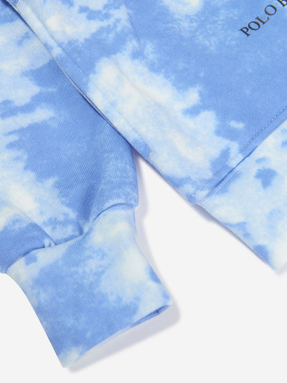 Ralph Lauren Boys 蓝色 Bear Cloud Wash 连帽衫
