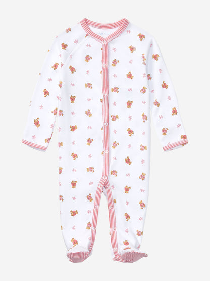 Baby Girls Bear Babygrow in White