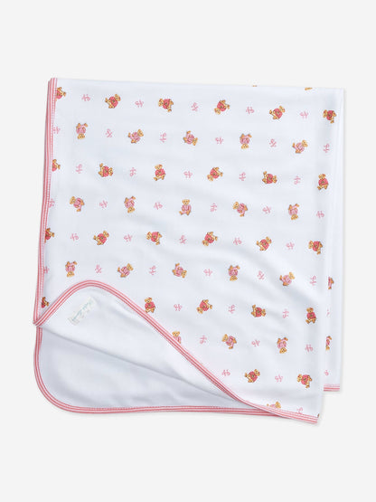 Baby Girls Bear Blanket in White