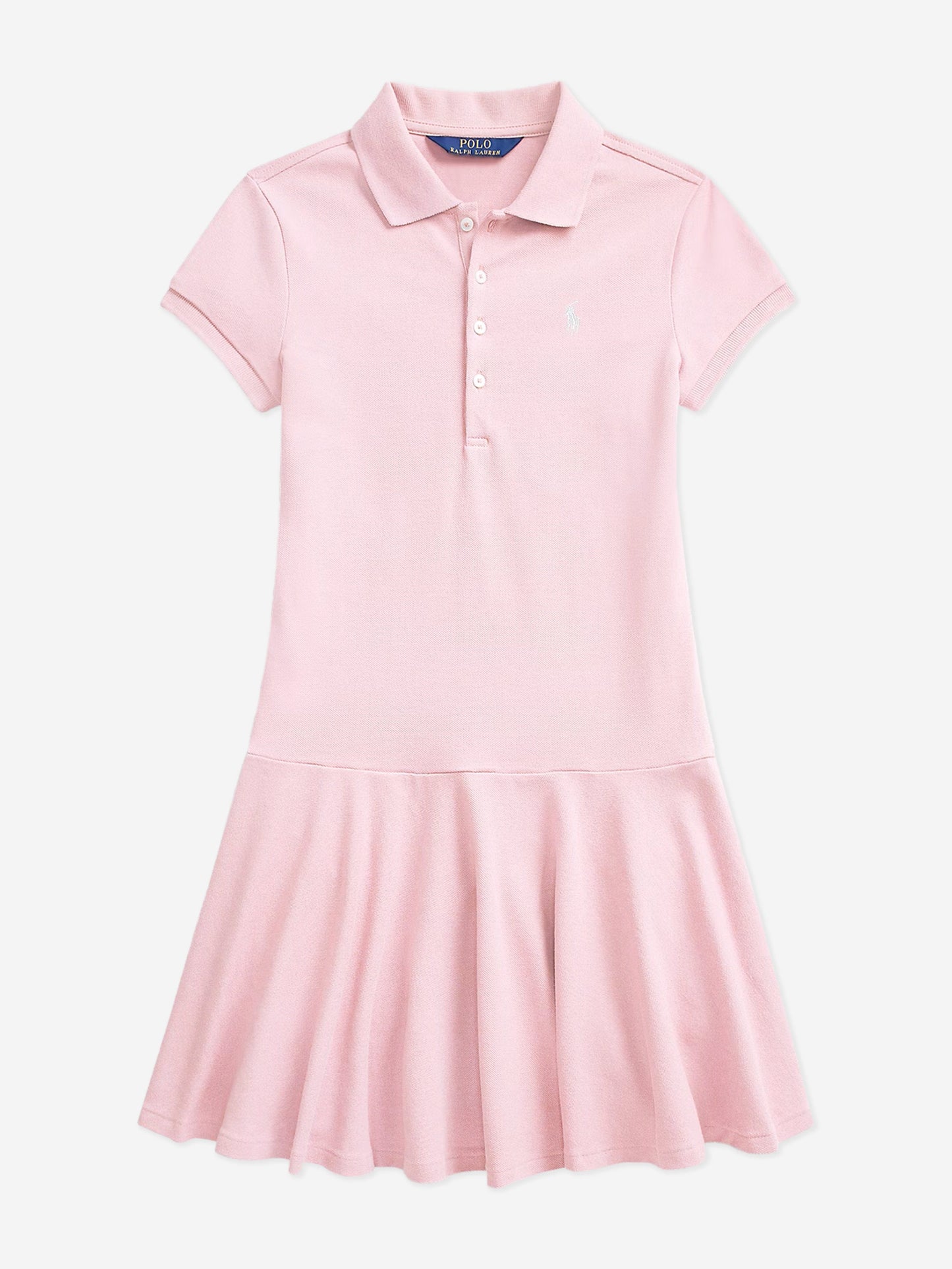 Girls Logo Polo Dress in Pink