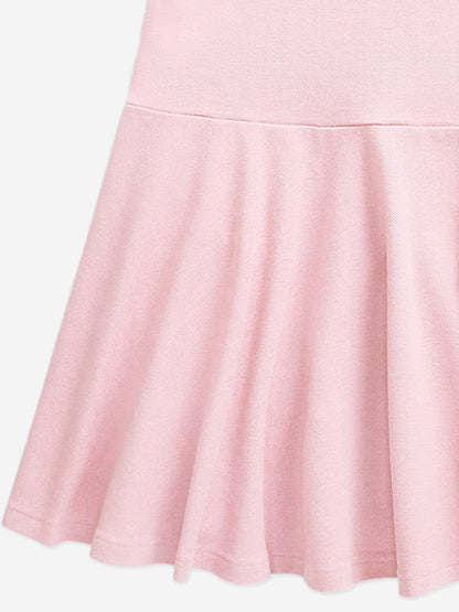 Girls Logo Polo Dress in Pink