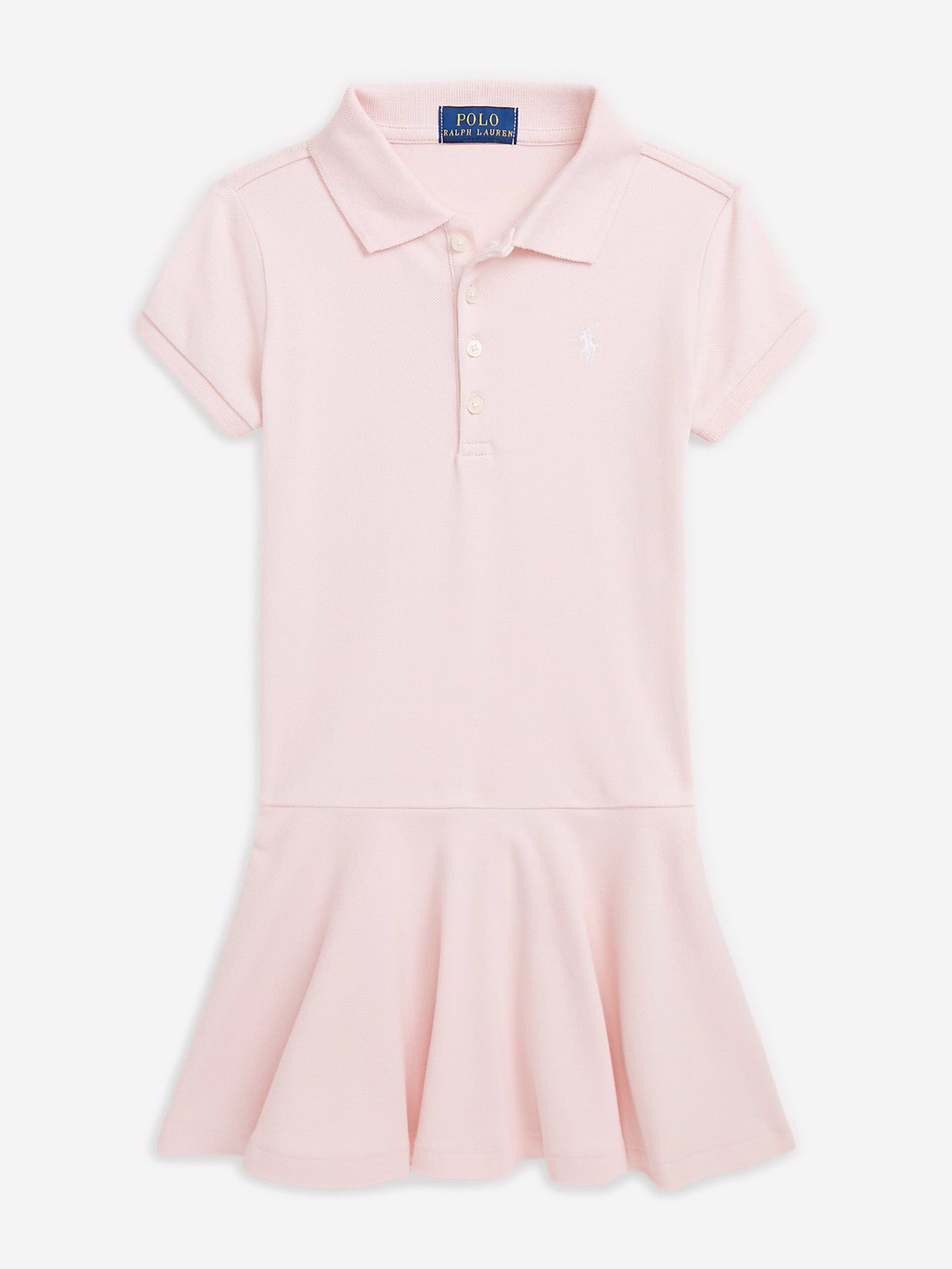 Girls Logo Polo Dress in Pink