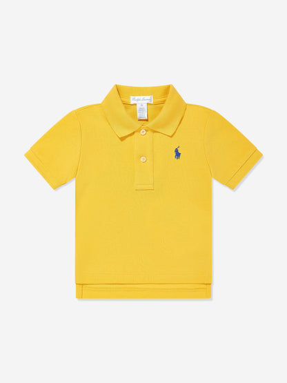 Baby Boys Logo Polo Shirt in Yellow