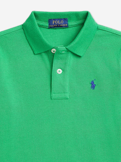 Boys Logo Polo Shirt in Green