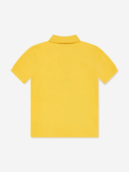 Boys Logo Polo Shirt in Yellow