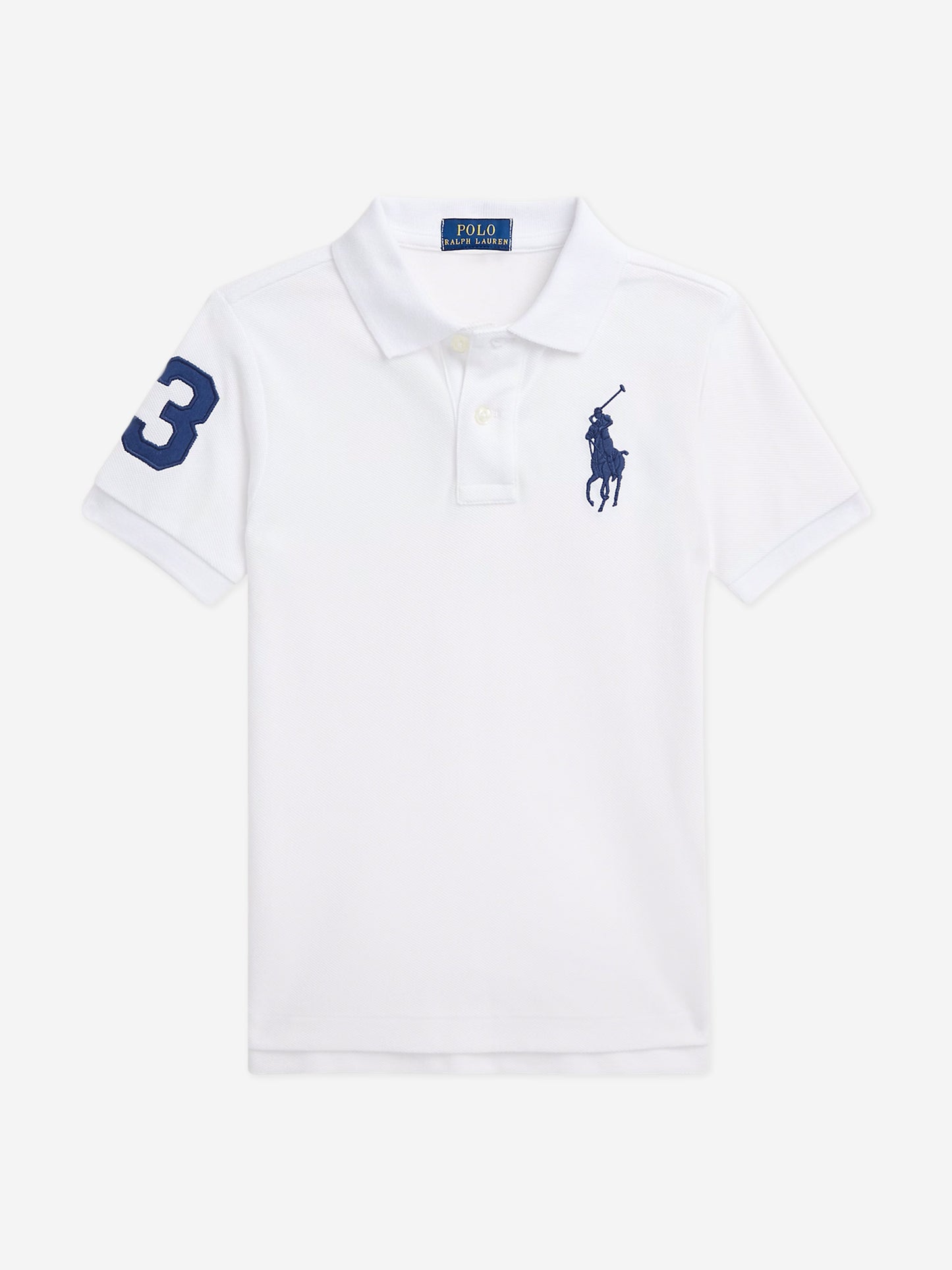 Boys Logo Polo Shirt in White