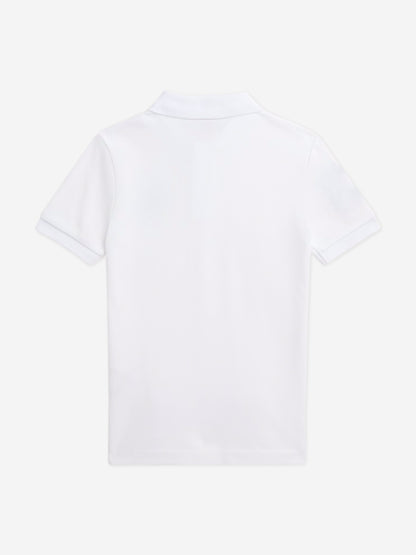 Boys Logo Polo Shirt in White
