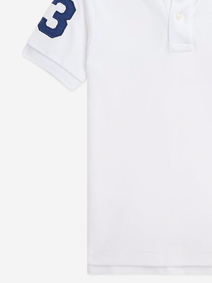 Boys Logo Polo Shirt in White