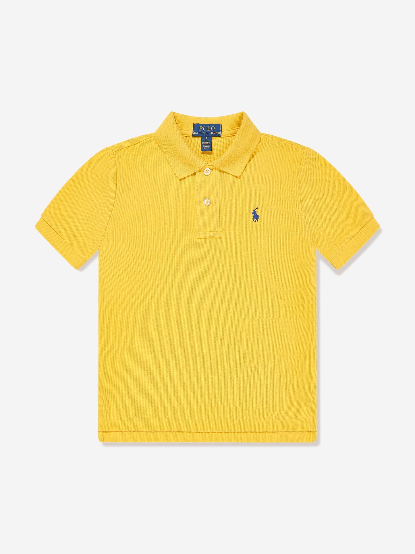 Boys Slim Fit Polo Shirt in Yellow