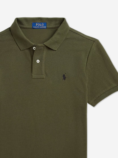 Boys Slim Fit Polo Shirt in Green