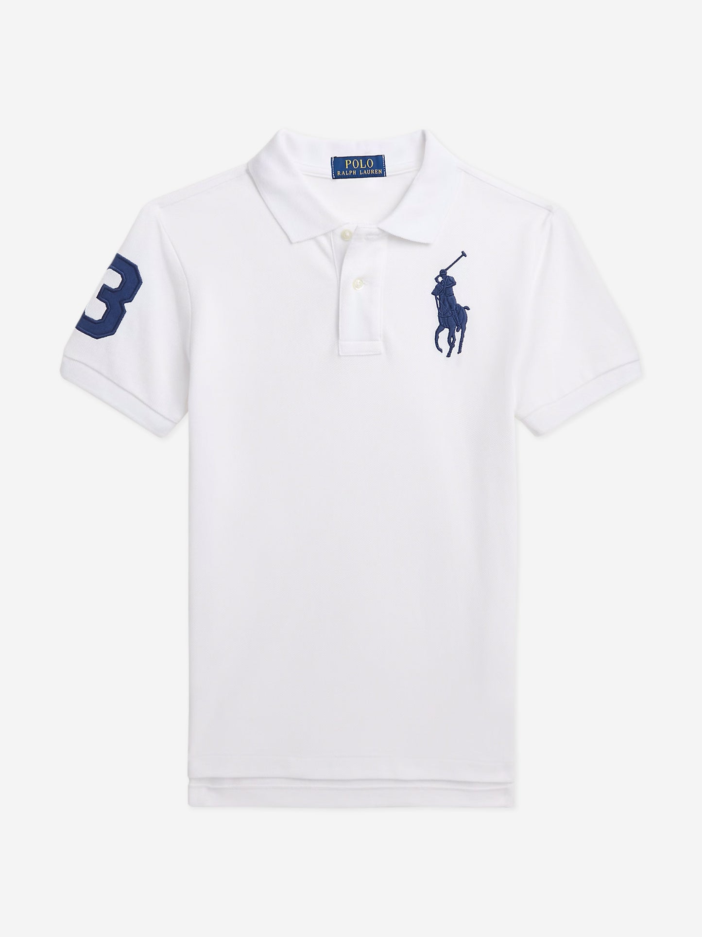 Boys Slim Fit Polo Shirt in White