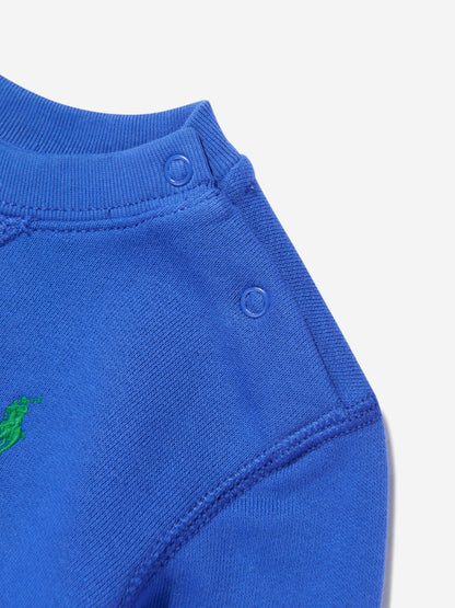 Baby Boys Logo Sweatshirt in Blue
