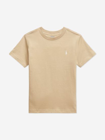 Boys Logo T-Shirt in Beige