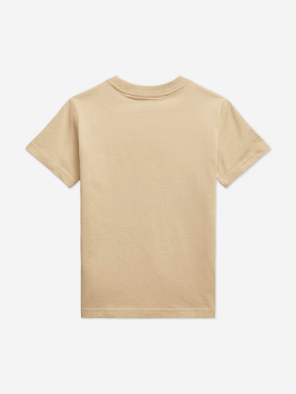 Boys Logo T-Shirt in Beige
