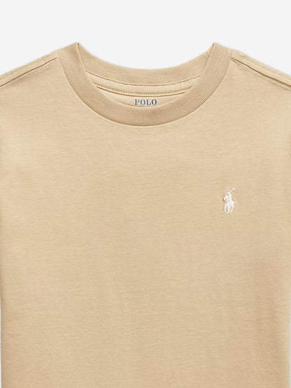 Boys Logo T-Shirt in Beige