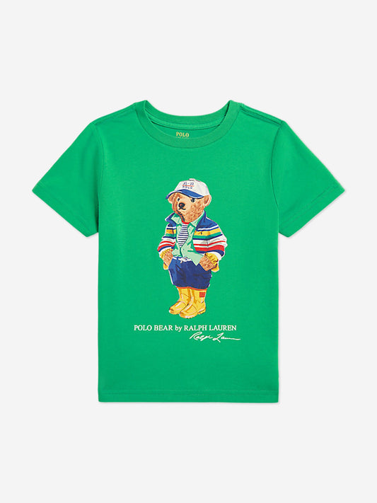 Boys Polo Bear T-Shirt in Green