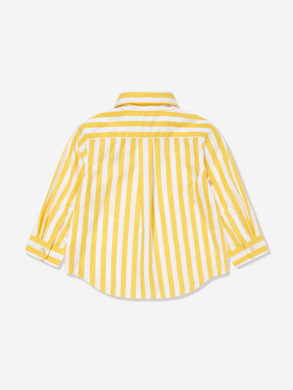 Baby Boys Striped Shirt in Yellow