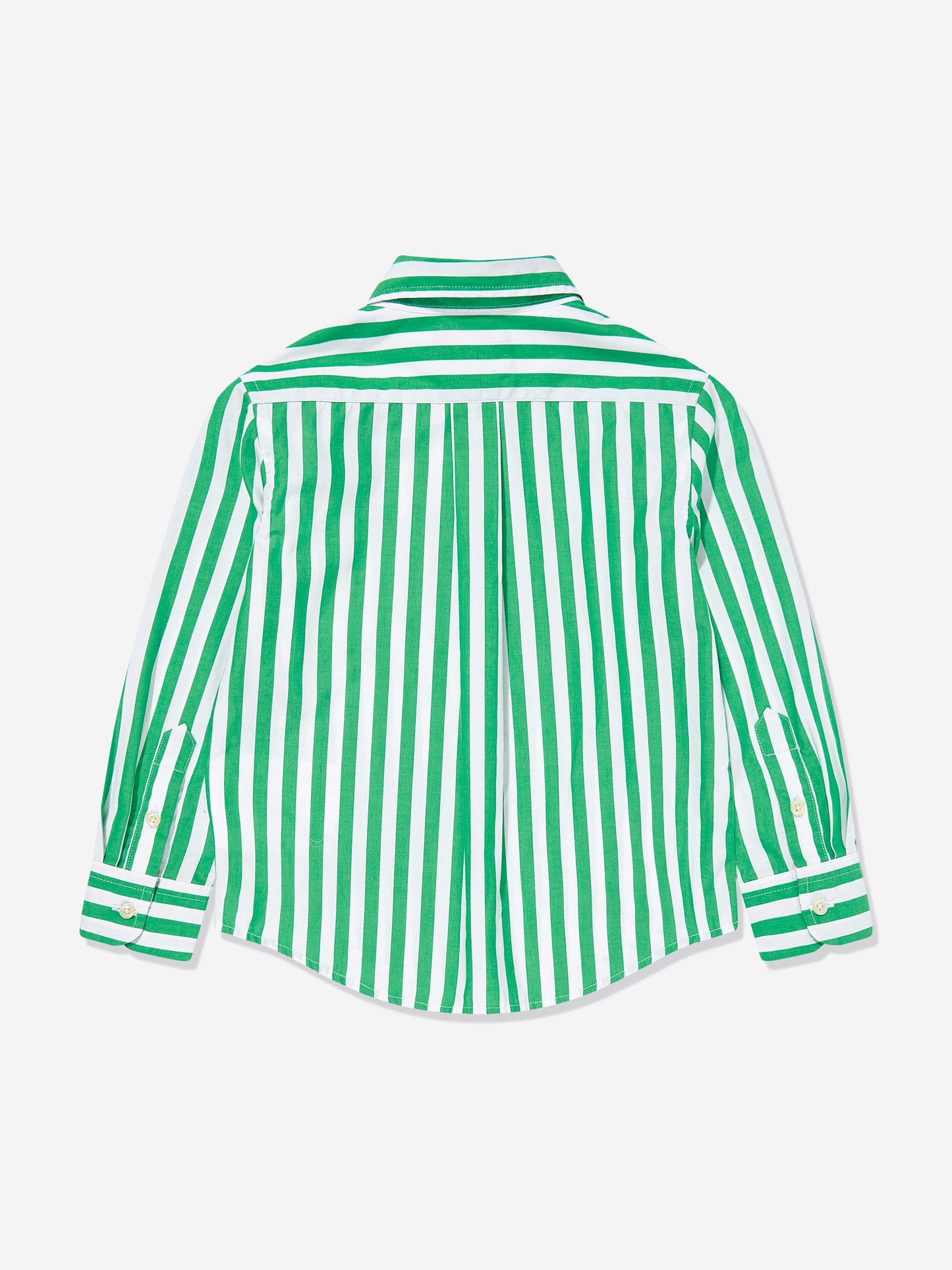 Boys Striped Logo Shirt in Green