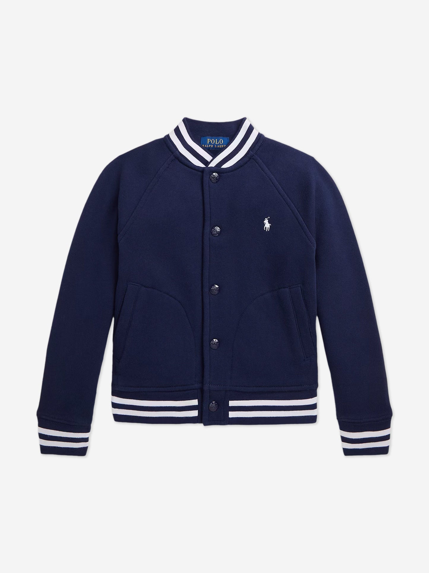 Boys Jersey Bomber Jacket in Navy