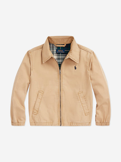Boys Bayport Cotton Jacket in Beige