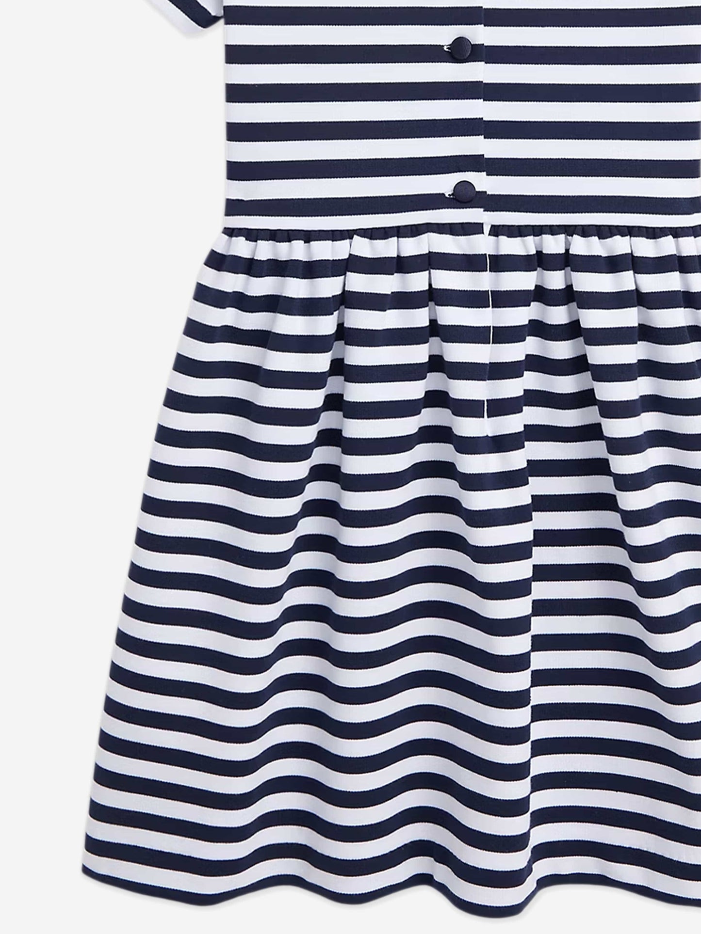 Girls Striped Occasion Dress in Navy