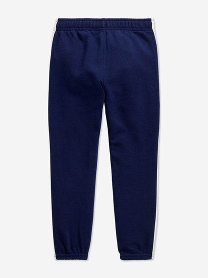 Girls Side Stripe Joggers in Navy