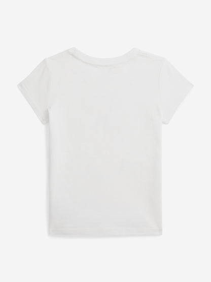Girls Polo Bear T-Shirt in White