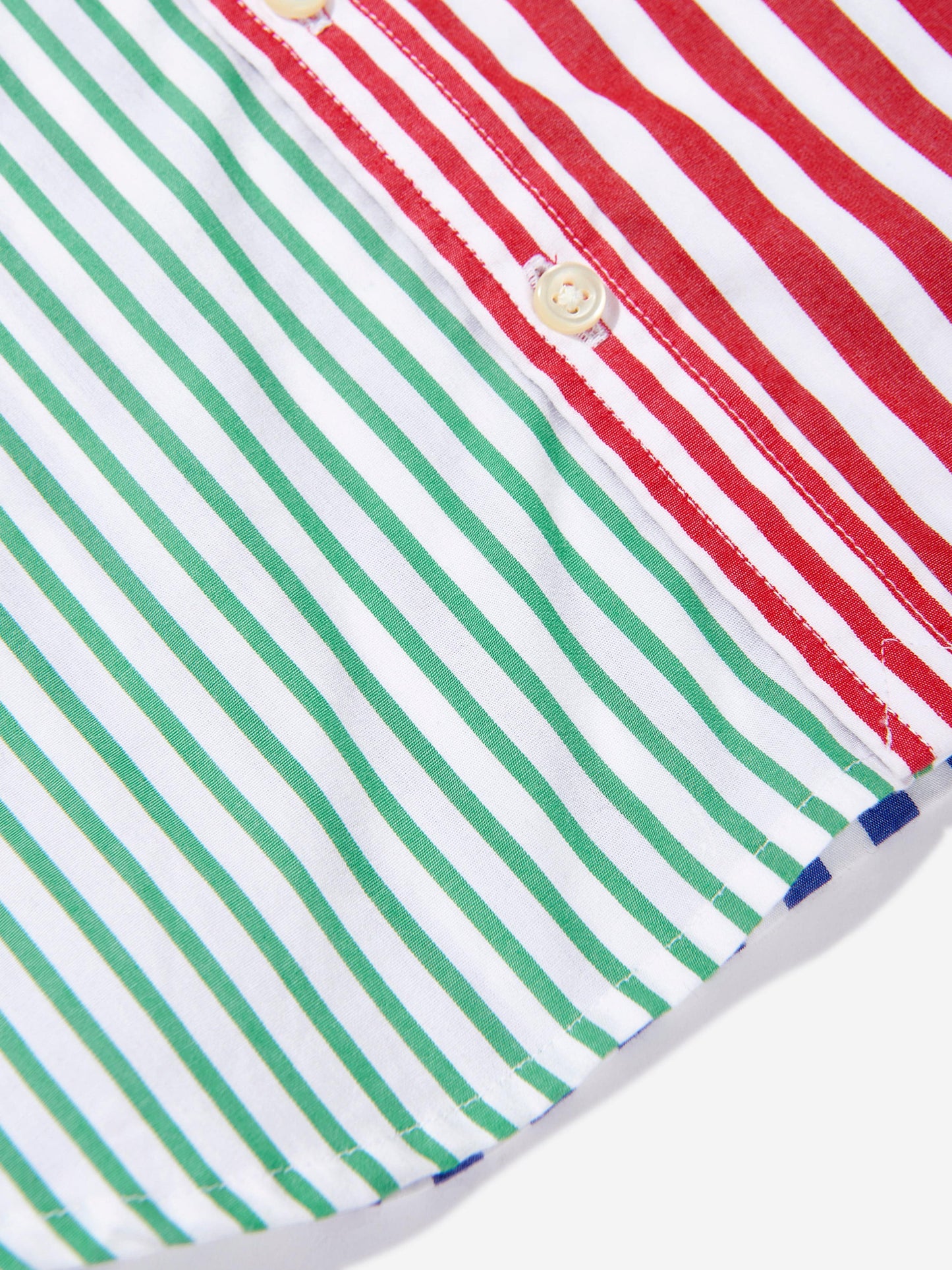 Girls Striped Shirt Dress in Multicolour