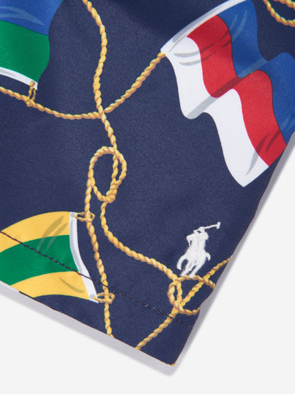 Boys Signal Flags Swim Shorts in Multicolour