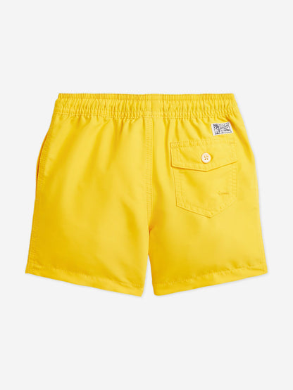 Boys Logo Swim Shorts in Yellow