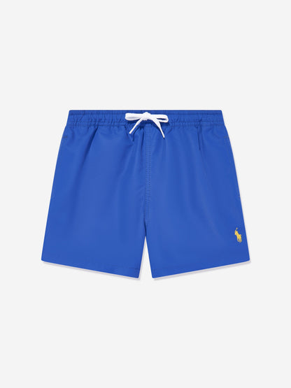 Boys Logo Swim Shorts in Blue