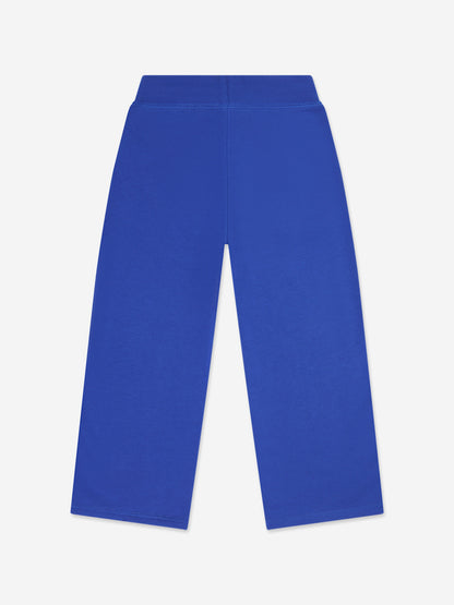 Girls Wide Leg Joggers in Blue