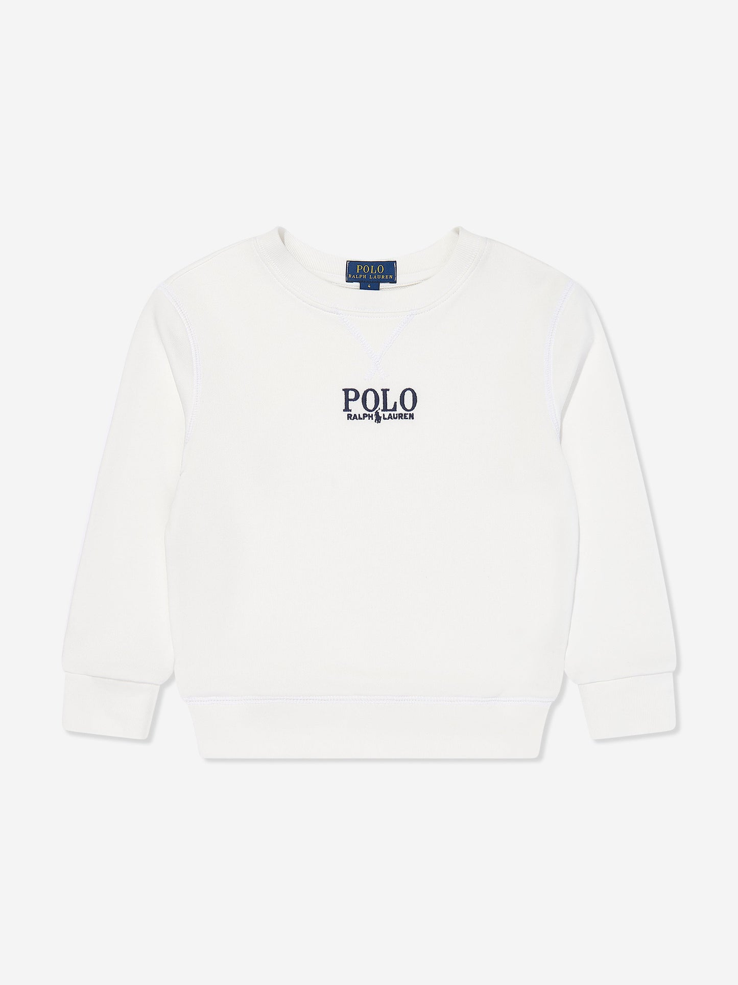 Boys Polo Sweatshirt in White
