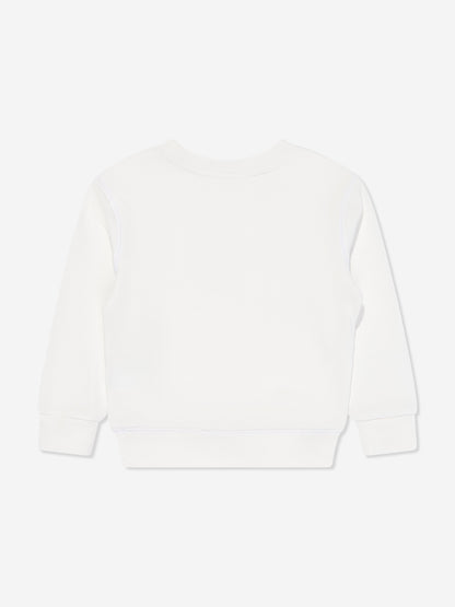 Boys Polo Sweatshirt in White
