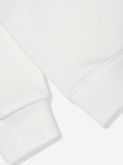 Boys Polo Sweatshirt in White