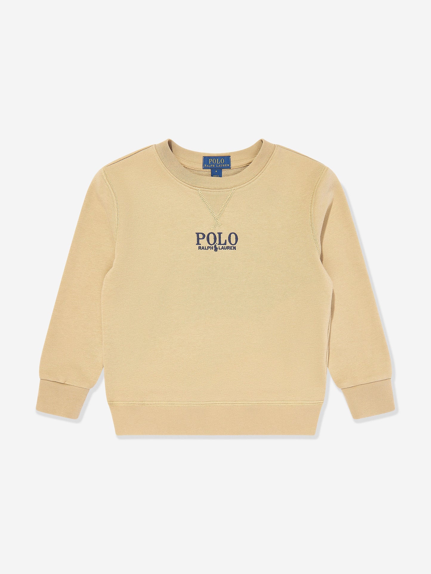 Boys Polo Sweatshirt in Beige