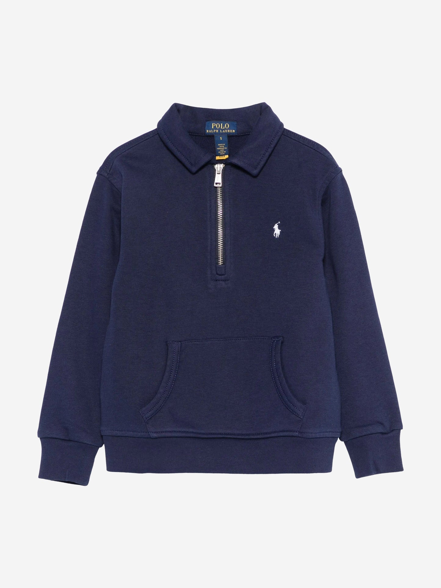 Boys Half Zip Sweatshirt in Navy