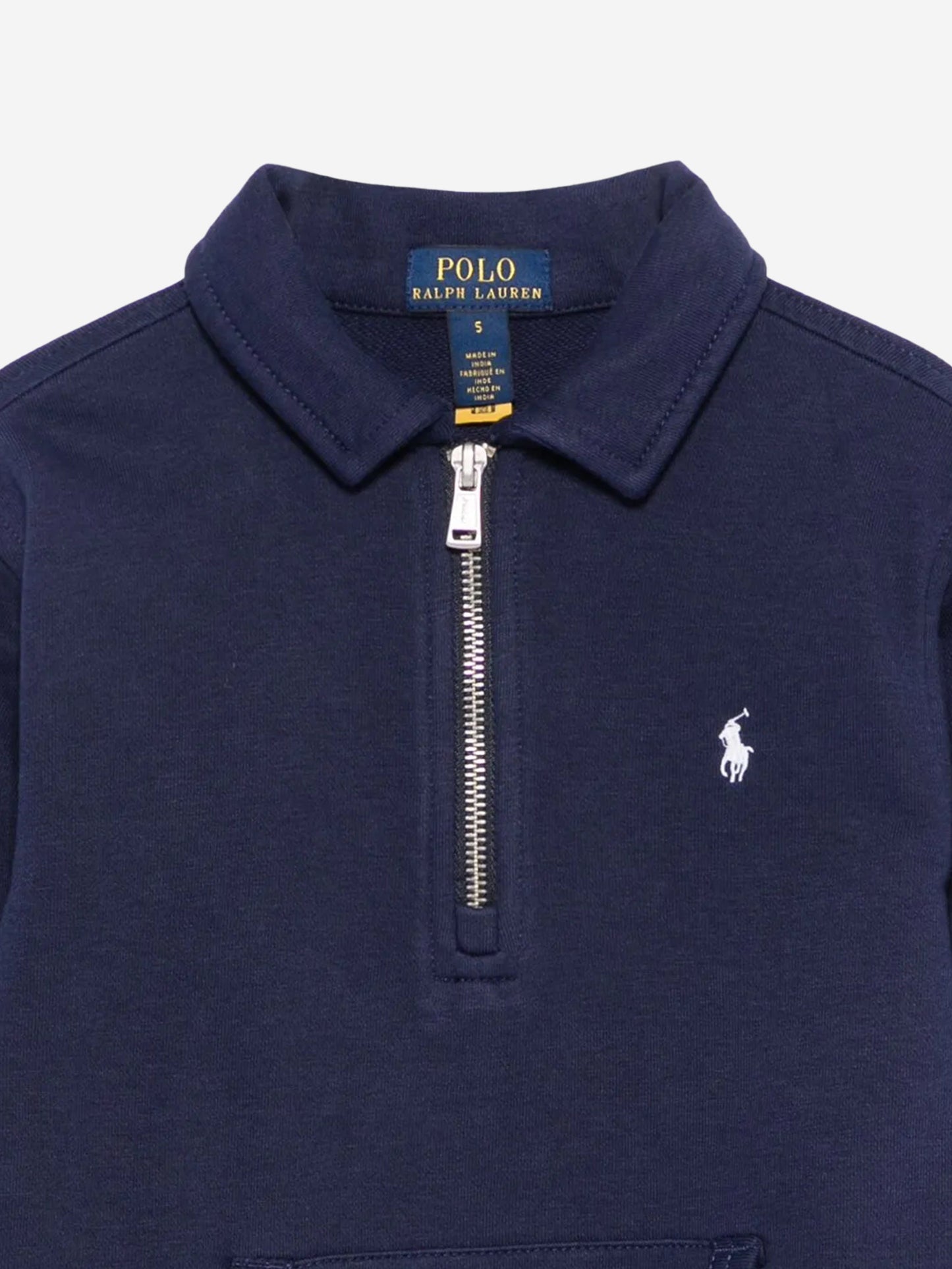 Boys Half Zip Sweatshirt in Navy