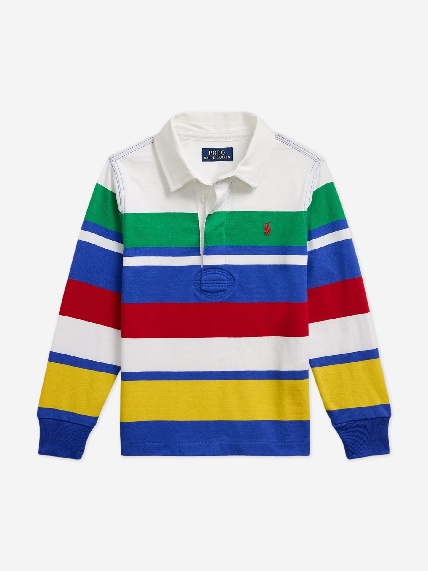 Boys Striped Rugby Shirt in Multicolour