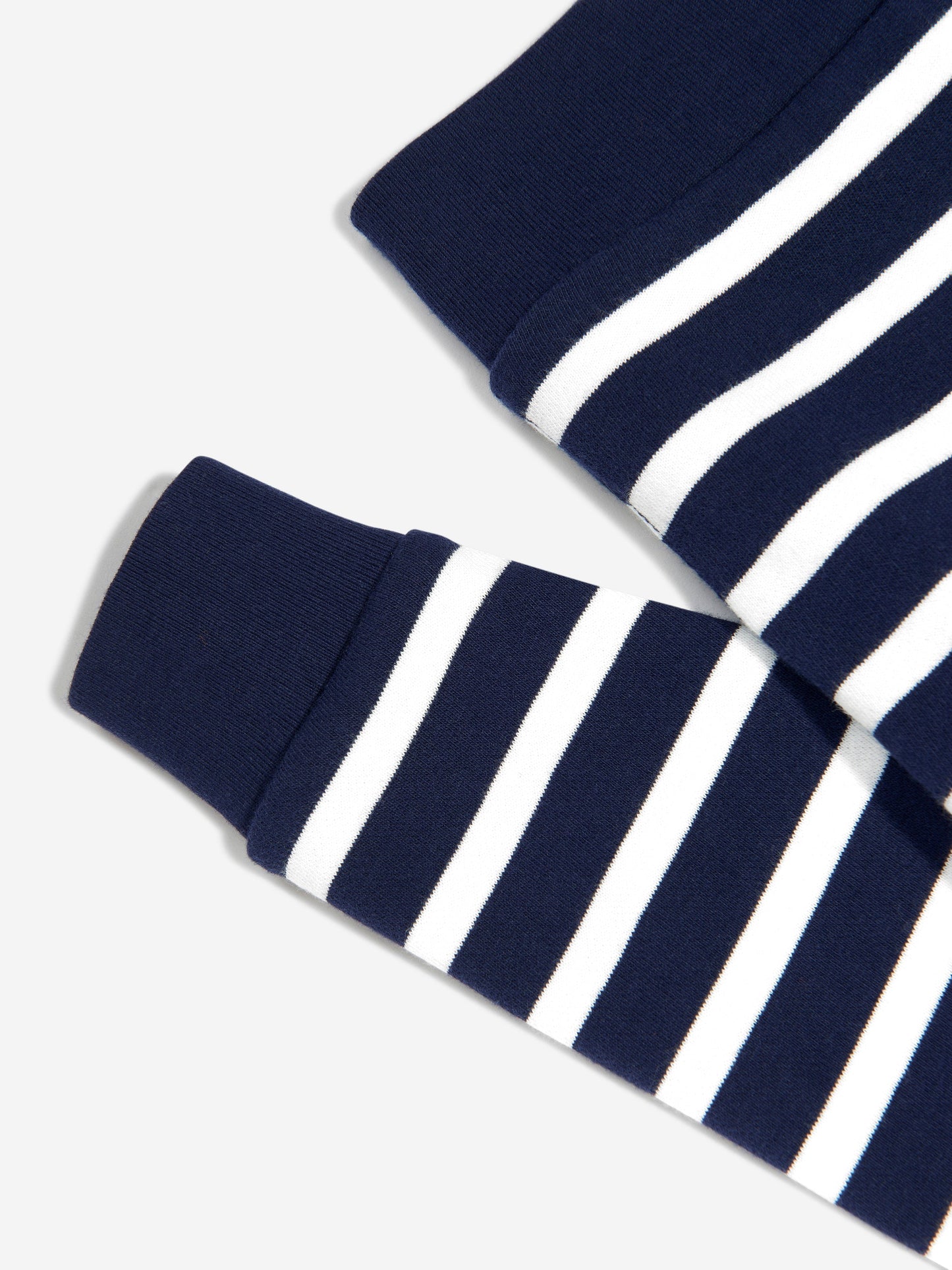 Boys Striped Half Zip Sweatshirt in Navy