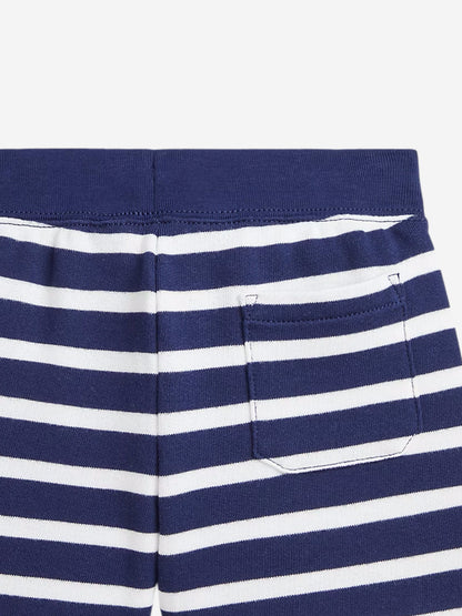 Boys Striped Logo Shorts in Navy