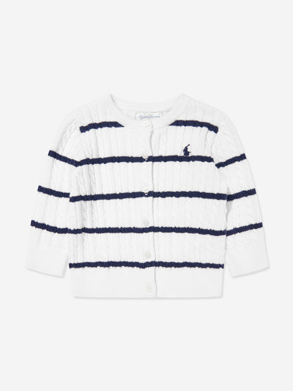 Baby Striped Leggings Set in Navy